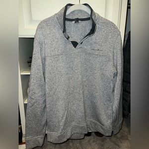 Eddie Bauer 1/4 snap sweater. Very cozy!